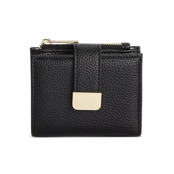 ON 34TH Wallet Black Bifold Snap Closure‎ Zip Coin Purse Small - Picture 1 of 8